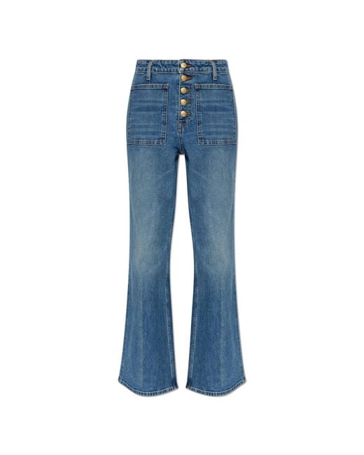 Ulla Johnson Blue 'Lou' Flare Jeans