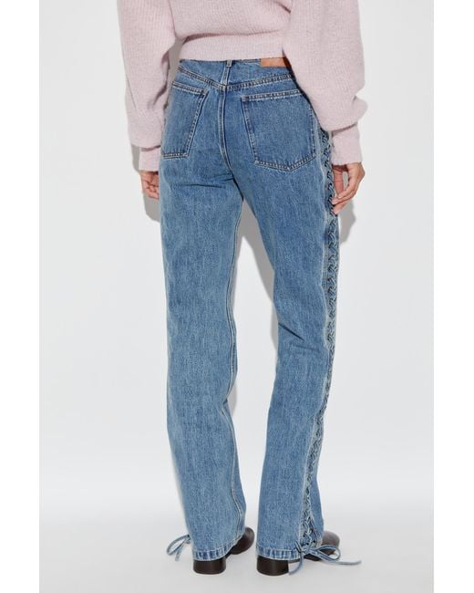 ROTATE BIRGER CHRISTENSEN Blue Jeans With Tie