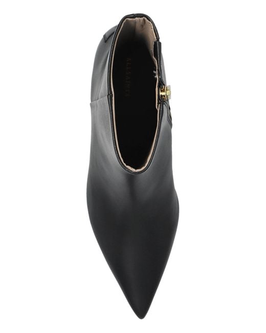 AllSaints Black Vivian Ankle Boots