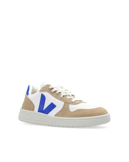 Veja Blue 'v-10 Chromefree Leather' Sneakers, for men