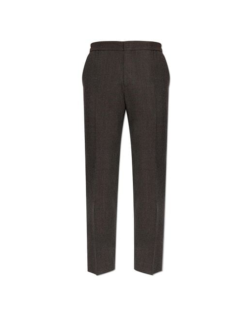 Paul Smith Black Plaid Patterned Trousers for men