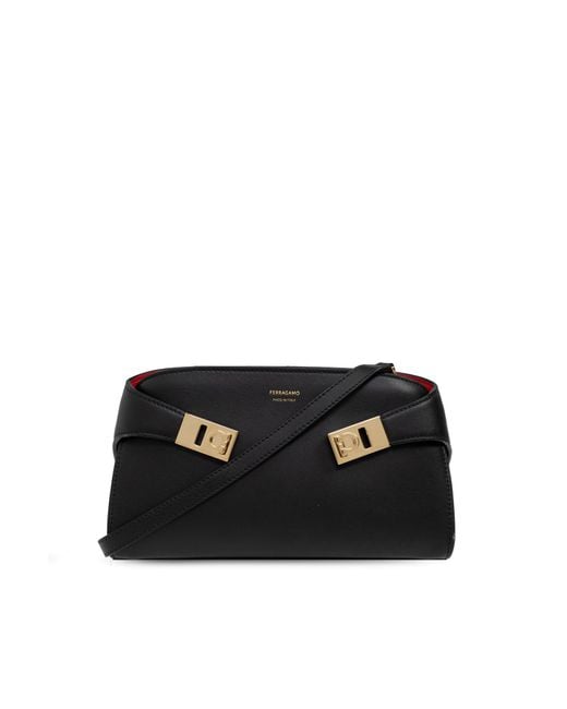 Ferragamo Black Hug Shoulder Bag