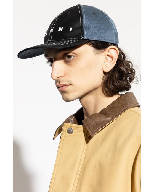 Marni Black Baseball Cap for men