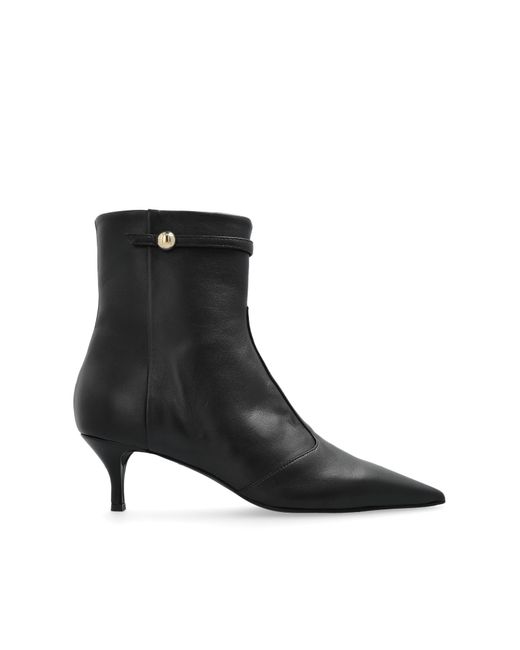 Furla Black Heeled Ankle Boots 'Sfera'