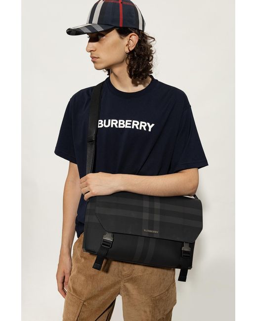 Burberry Canvas Shoulder Bag in Black for Men Lyst