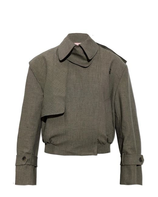 Christopher Esber Green "Cropped Trench" Jacket