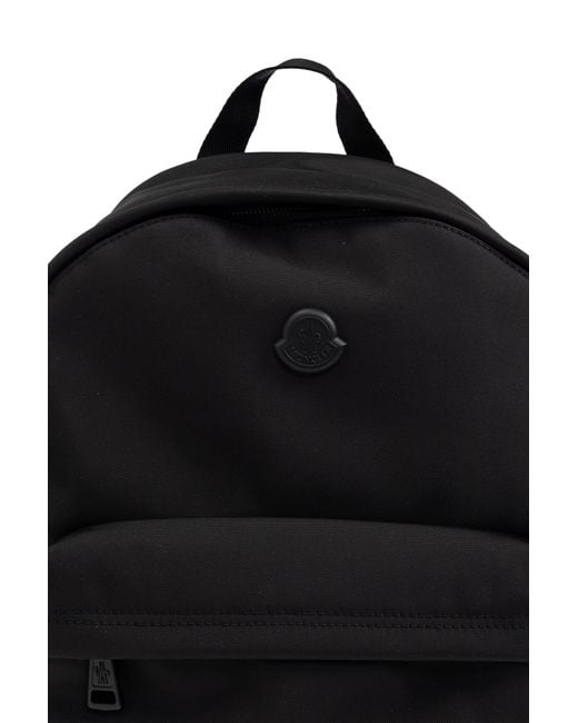 Moncler Black Backpack With Logo for men