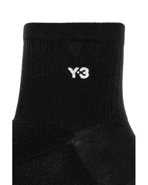 Y-3 Black Socks With Logo for men