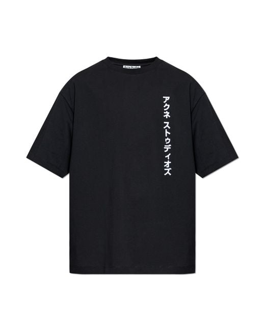 Acne Black Crew Neck T-Shirt for men