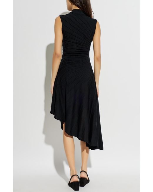 Alaïa Black Dress With Decorative Draping