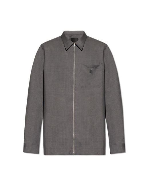 Givenchy Gray Jacket With Logo for men