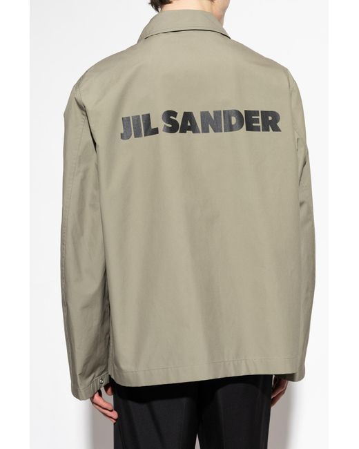 Jil Sander Green Jacket With Collar for men