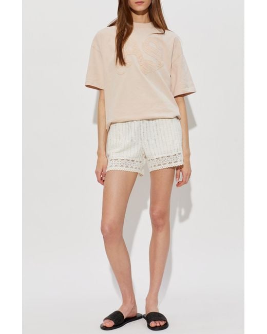 AllSaints White "Elma" Shorts