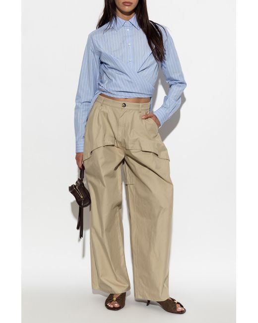 Loewe Blue Shirt With Ties