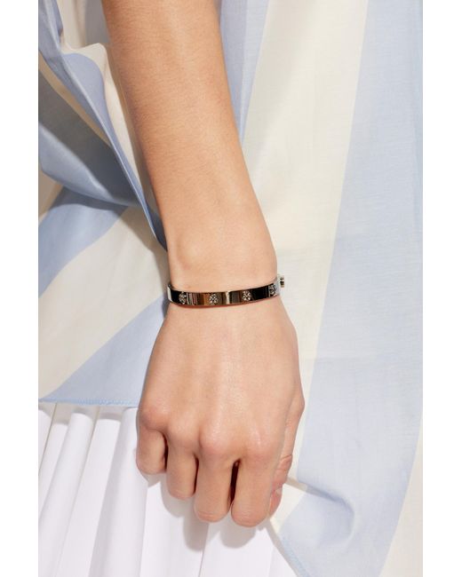 Tory Burch Metallic Bracelet With Logo