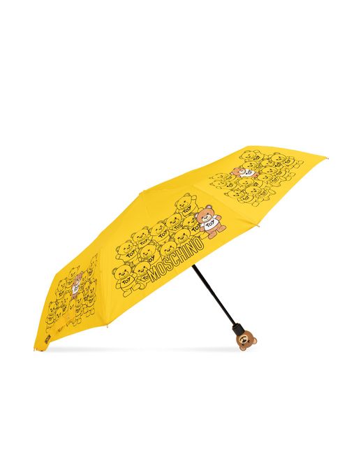 Moschino Yellow Umbrella With Logo,