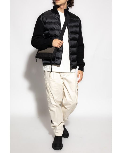 Moncler White T-Shirt With Logo Patch for men