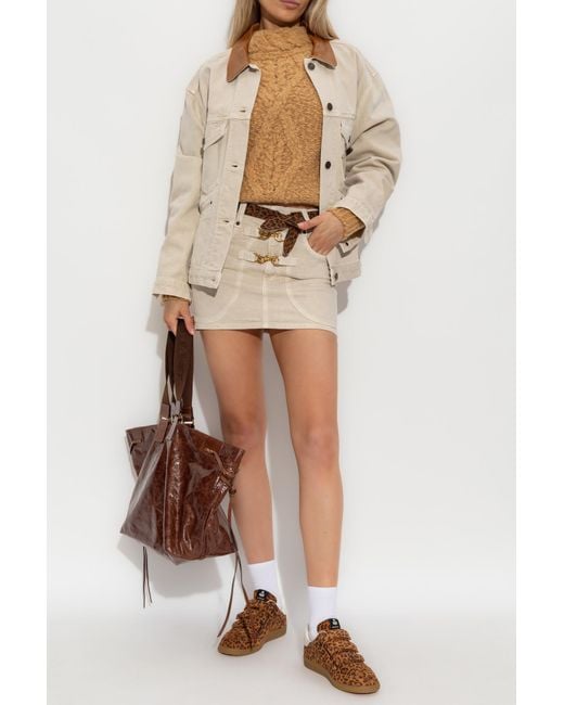Isabel Marant Natural Denim Skirt "Paulina"
