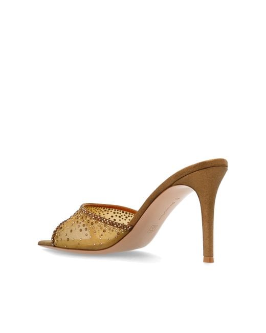 Gianvito Rossi Natural Heeled Mules