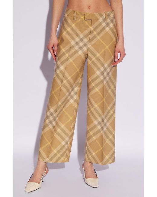 Burberry Natural Wool Trousers