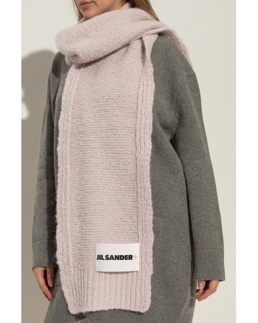 Jil Sander Pink Mohair Scarf