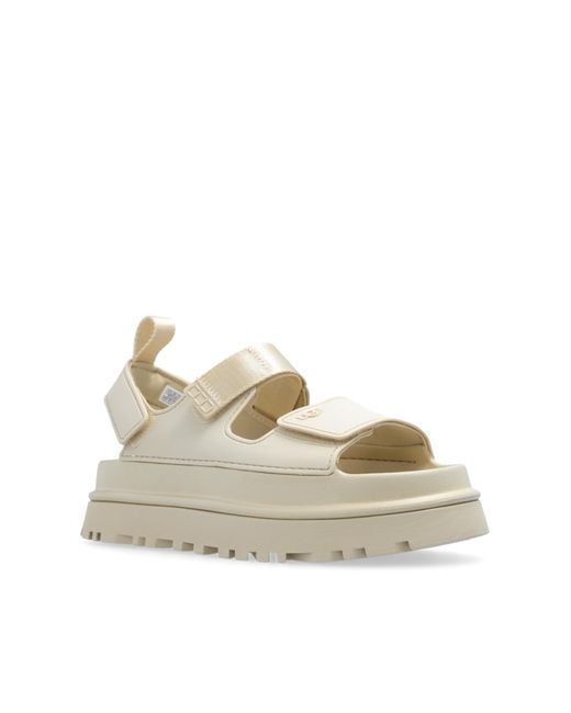 Ugg White 'goldenglow' Platform Sandals,