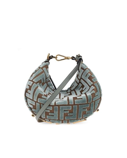 Fendi Blue `graphy Mini` Handbag,