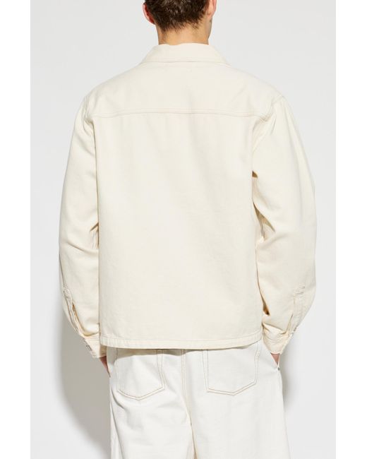 Samsøe & Samsøe White 'Sachore' Denim Jacket for men