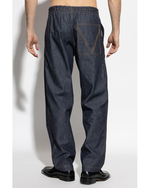 Bottega Veneta Men's Gray Loose-Fit Jeans