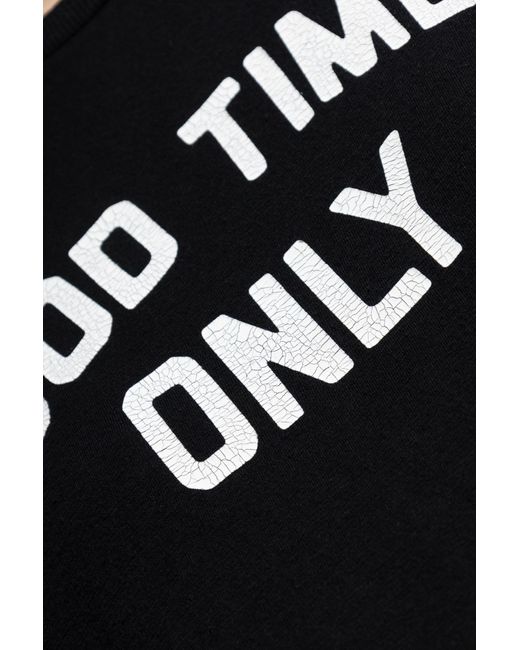 R13 Black T-Shirt With Print