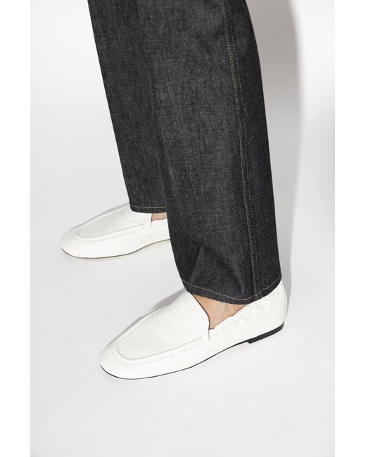 Odissi Black Leather 'Loafers' Shoes