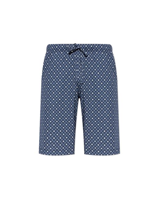 Hanro Blue Patterned Shorts for men