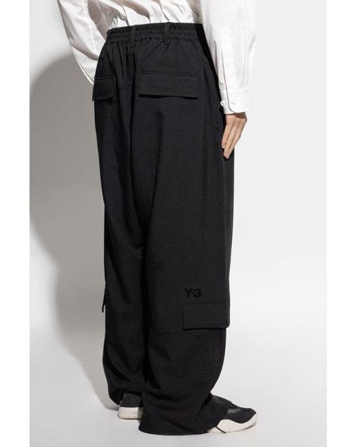 Y-3 Black Trousers With Pockets for men