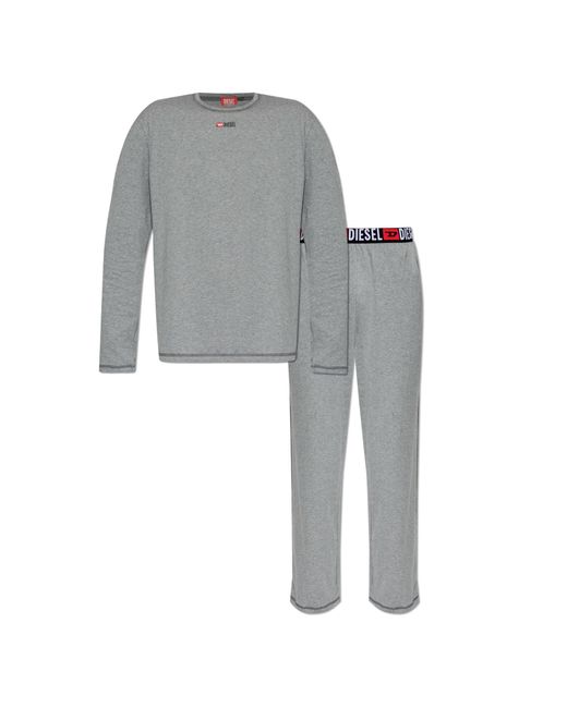 DIESEL Gray Two-Piece Pyjamas "Set-Nolan-D-Core" for men
