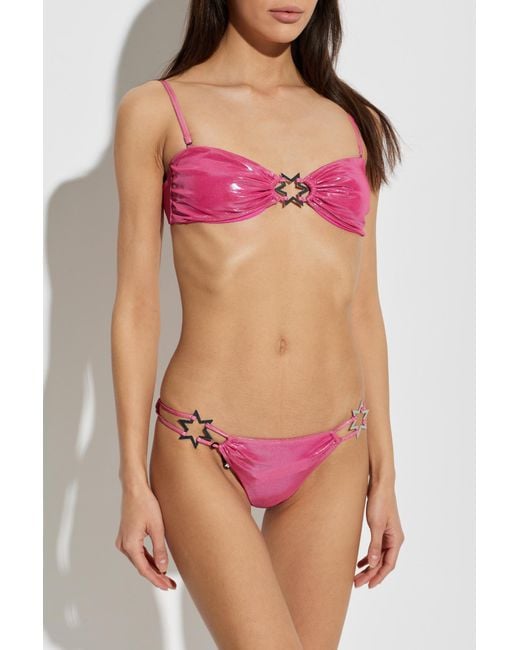 M I S B H V Pink Bikini Top