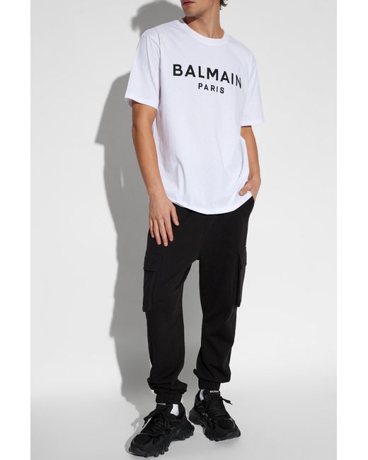 Balmain White Cotton T-Shirt