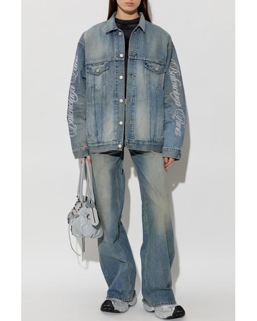 Balenciaga Blue Denim Jacket With 'Vintage' Effect