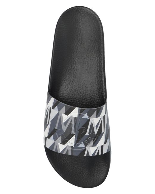 Moncler Black Rubber 'Basile' Slides for men