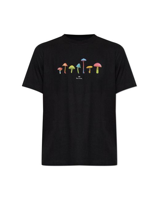 Paul Smith Black T-Shirt With Print for men