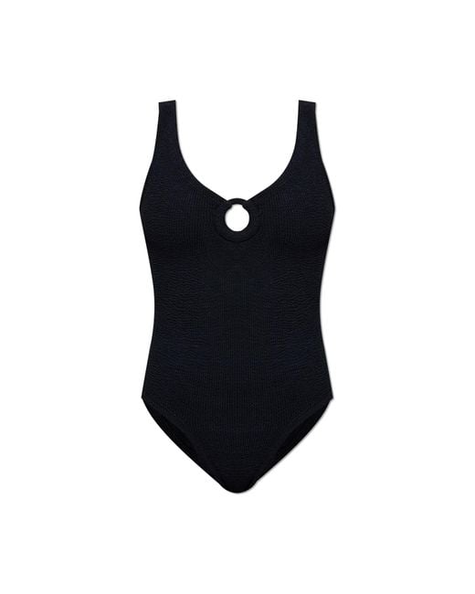 Hunza G Black One-Piece Swimsuit "Coverage Celine"