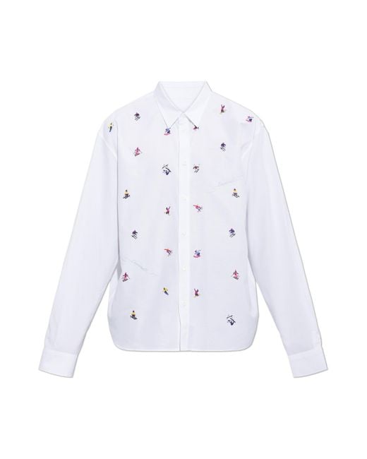 DSquared² White Shirt With Embroidered Logo for men