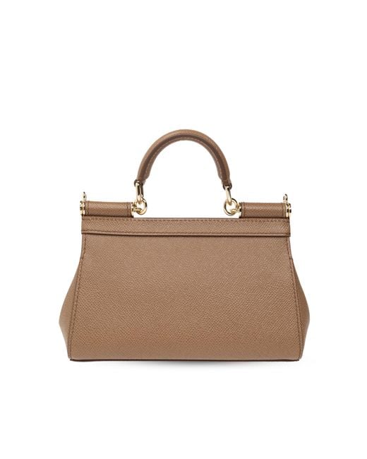 Dolce & Gabbana Brown Sicily Small Shoulder Bag,