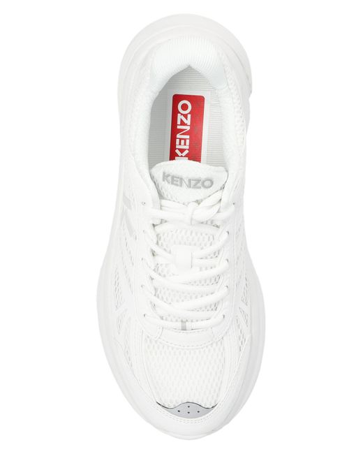 KENZO White Sports Shoes With Logo