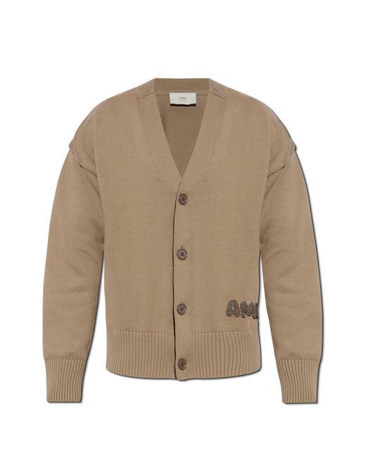 White Emblem Cardigan Men main image 1