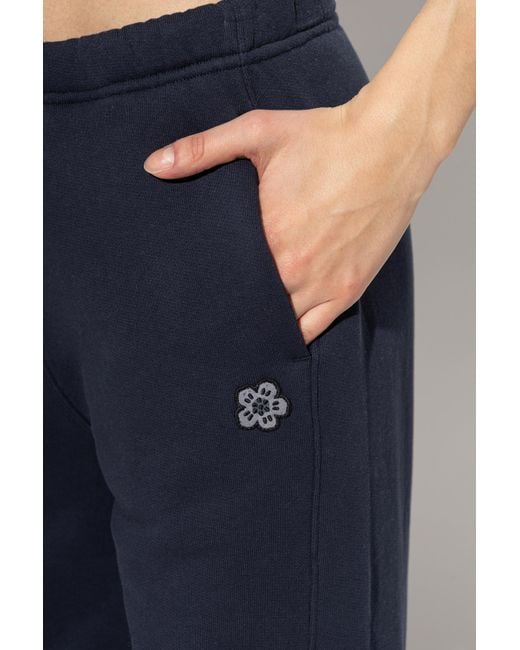 KENZO Blue Sweatpants With Patch