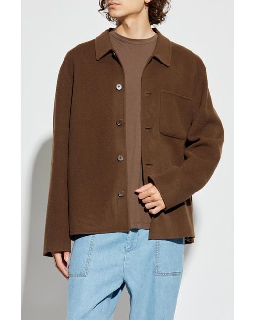 Officine Generale Blue Wool Jacket 'Hamilton' for men