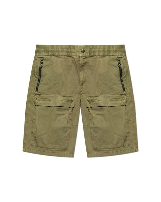 DIESEL Green Casual Shorts for men