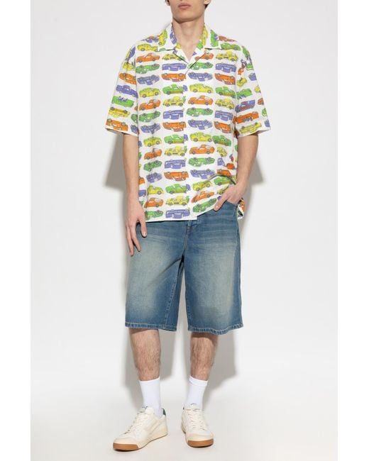 Moschino Blue Denim Shorts for men