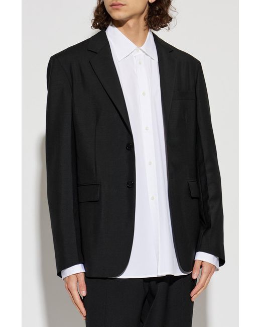 Jil Sander Black Wool Blazer With A Single Vent for men