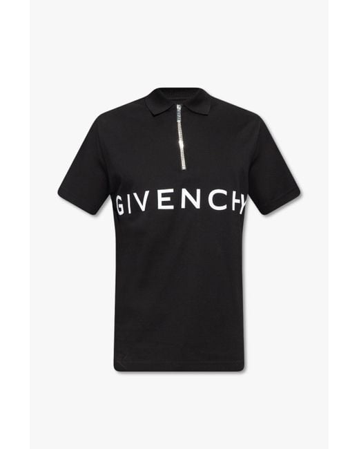 Givenchy Black Polo Shirt With Logo for men
